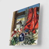 kerstversiering vierkante klok (Hoek)