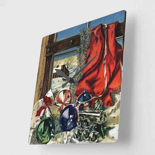 kerstversiering vierkante klok (Hoek)