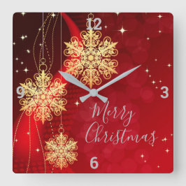 kerstversiering vierkante klok