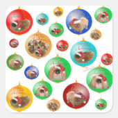 kerstversiering vierkante sticker (Voorkant)