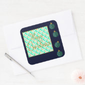 kerstversiering vierkante sticker (Envelop)