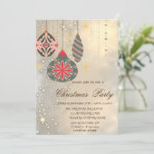 Kerstversiering Vintage Kerstfeest Goud Kaart (Staand voorkant)