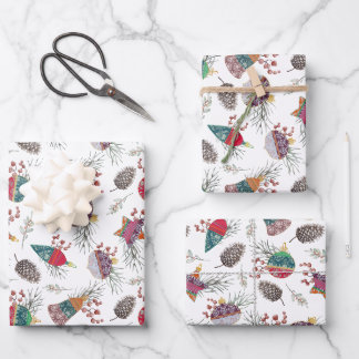 Kerstversiering Vintage Kerstpatroon Inpakpapier Vel