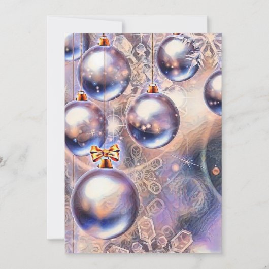 Kerstversiering Vintage Ornamenten Kaart (Voorkant)