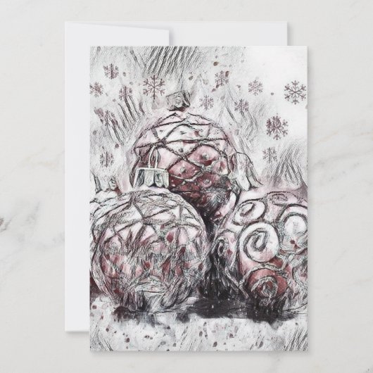 Kerstversiering Vintage Ornamenten Steen Coa Kaart (Voorkant)