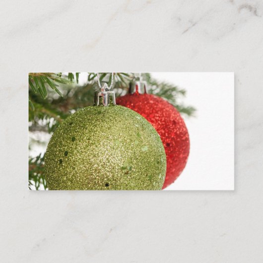 kerstversiering visitekaartje (Achterkant)