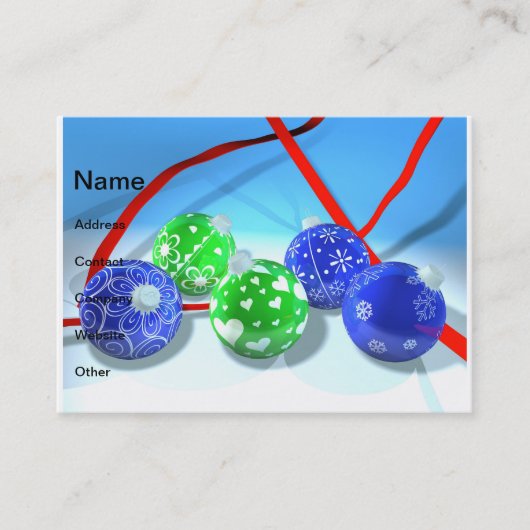 kerstversiering visitekaartje (Voorkant)