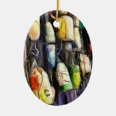 kerstversiering Vist Keramisch Ornament (Voorkant)