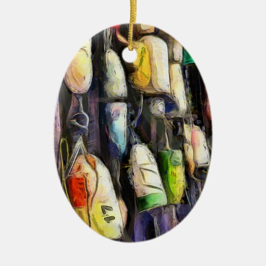 kerstversiering Vist Keramisch Ornament (Voorkant)