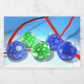 kerstversiering voedselcontainer etiket (Enkel label)