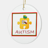 kerstversiering voor autisme keramisch ornament (Links)
