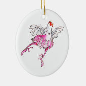 kerstversiering voor balletkip keramisch ornament (Rechts)