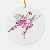 kerstversiering voor balletkip keramisch ornament (Voorkant)