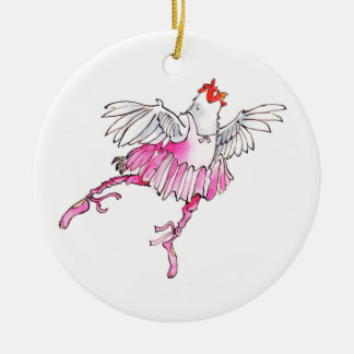 kerstversiering voor balletkip keramisch ornament