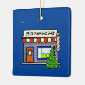 kerstversiering voor Barber Shop Keramisch Ornament (Links)
