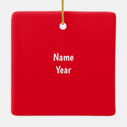 kerstversiering voor Barber Shop Keramisch Ornament (Achterkant)