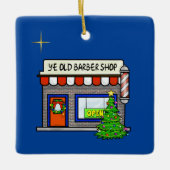 kerstversiering voor Barber Shop Keramisch Ornament (Voorkant)