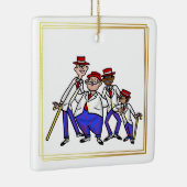 kerstversiering voor Barber Shop Quartet Keramisch Ornament (Rechts)