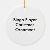 kerstversiering voor Bingo Player Keramisch Ornament (Achterkant)
