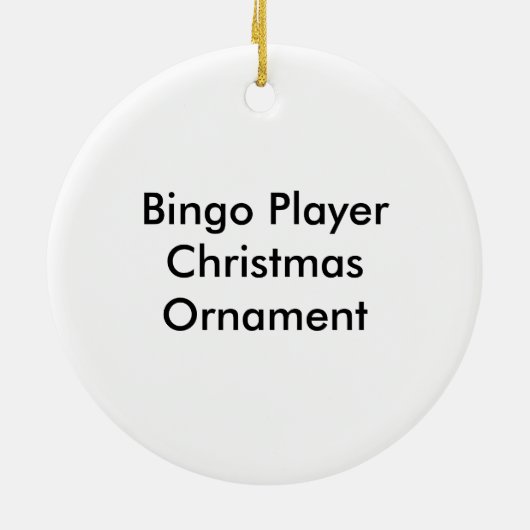 kerstversiering voor Bingo Player Keramisch Ornament (Achterkant)