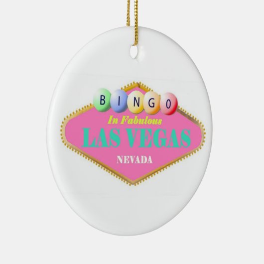 kerstversiering voor Bingo Player Keramisch Ornament (Rechts)