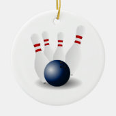 kerstversiering voor Bowling Keramisch Ornament (Voorkant)