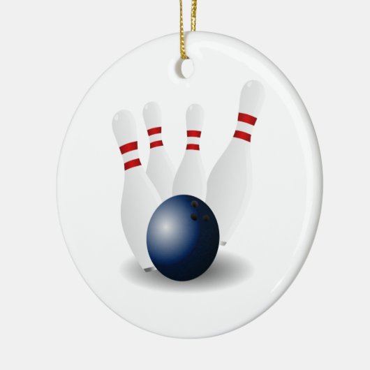kerstversiering voor Bowling Keramisch Ornament (Links)
