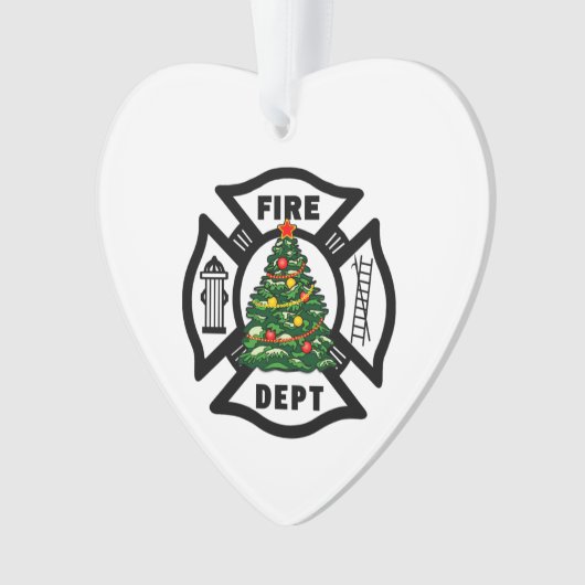 kerstversiering voor brandweermannen ornament (voorkant)