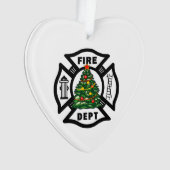 kerstversiering voor brandweermannen ornament (voorkant)