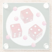 Kerstversiering voor Bunco Glazen Onderzetter (Achterkant)
