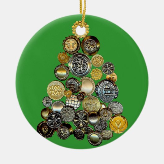kerstversiering voor Button Collectors Keramisch Ornament (Voorkant)