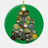 kerstversiering voor Button Collectors Keramisch Ornament (Achterkant)