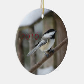 Kerstversiering voor Chickadee Keramisch Ornament (Rechts)
