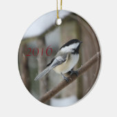 Kerstversiering voor Chickadee Keramisch Ornament (Links)