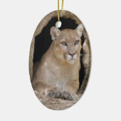 Kerstversiering voor Cougar Keramisch Ornament (Links)