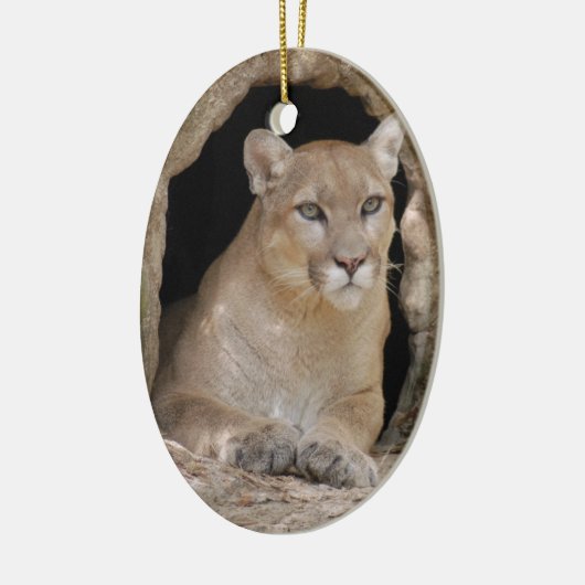 Kerstversiering voor Cougar Keramisch Ornament (Links)
