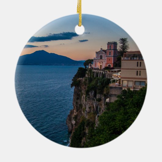 kerstversiering voor de Amalfi-kust Keramisch Ornament (Achterkant)