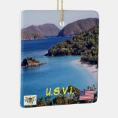 kerstversiering voor de Amerikaanse Maagdeneilande Keramisch Ornament (Rechts)