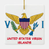 kerstversiering voor de Amerikaanse Maagdeneilande Keramisch Ornament (Achterkant)