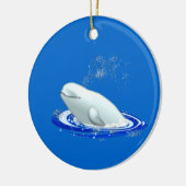 kerstversiering voor de Beluga Whale Keramisch Ornament (Links)