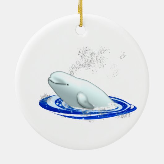 kerstversiering voor de Beluga Whale Keramisch Ornament (Achterkant)