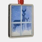  kerstversiering voor de familie Deer Metalen Ornament (Rechts)
