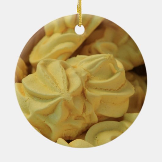 kerstversiering voor de kerst in Frankrijk Keramisch Ornament (Achterkant)