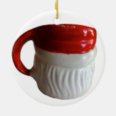 kerstversiering voor de kerstman met de Mok Santa Keramisch Ornament (Achterkant)