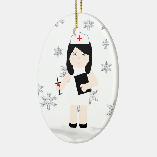 kerstversiering voor de luie zuster 3 keramisch ornament (Links)