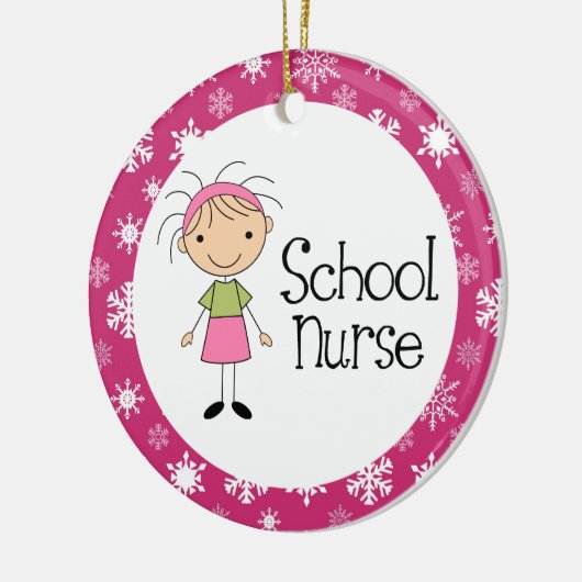 kerstversiering voor de zuster van de school keramisch ornament (Links)