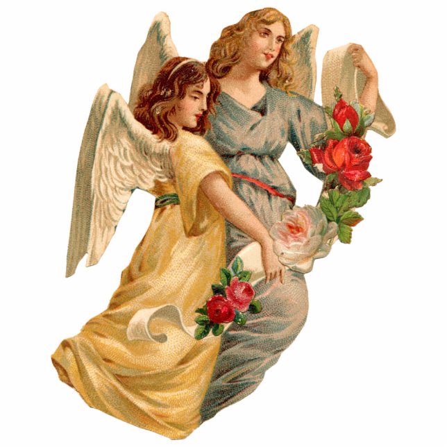  kerstversiering voor Engelsen en Rozen Fotobeeldje Ornament (Voorkant)