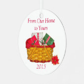 kerstversiering voor feestdag metalen ornament (Voorkant links)