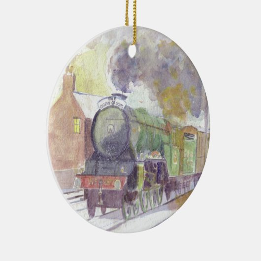 kerstversiering voor Flying Scotsman Keramisch Ornament (Rechts)