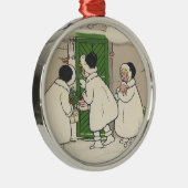  kerstversiering voor Franse cadeaumeisjes Metalen Ornament (Rechts)